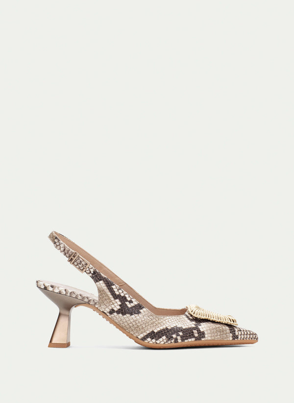 Slingback nova python-taupe