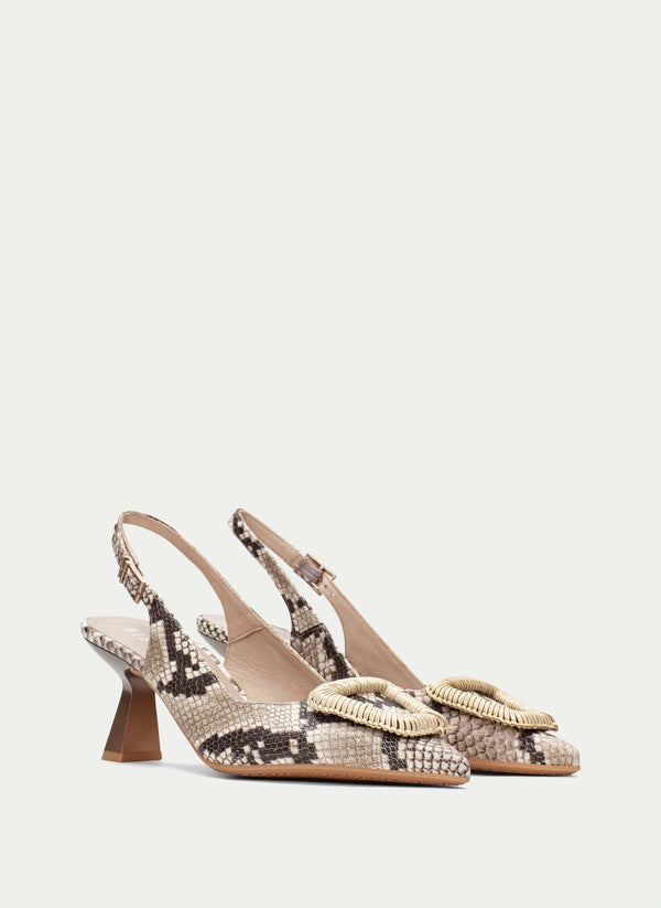 Slingback nova python-taupe