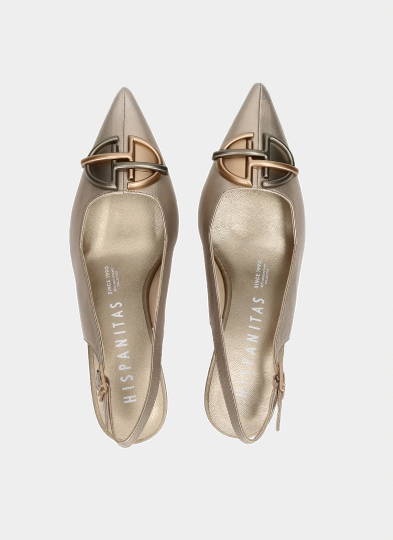 Slingback nova champagne