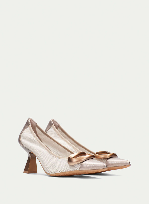 Pump nova white-champagne