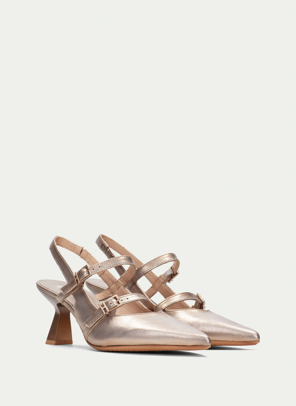 Slingback nova champagne