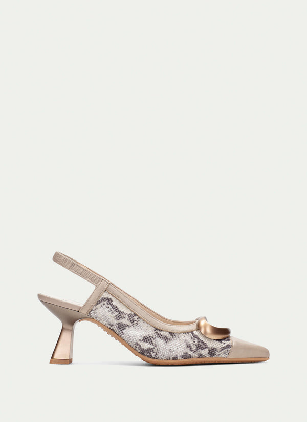 Slingback nova python-taupe