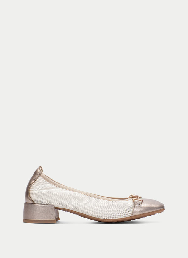 Ballerina oporto white-champagne