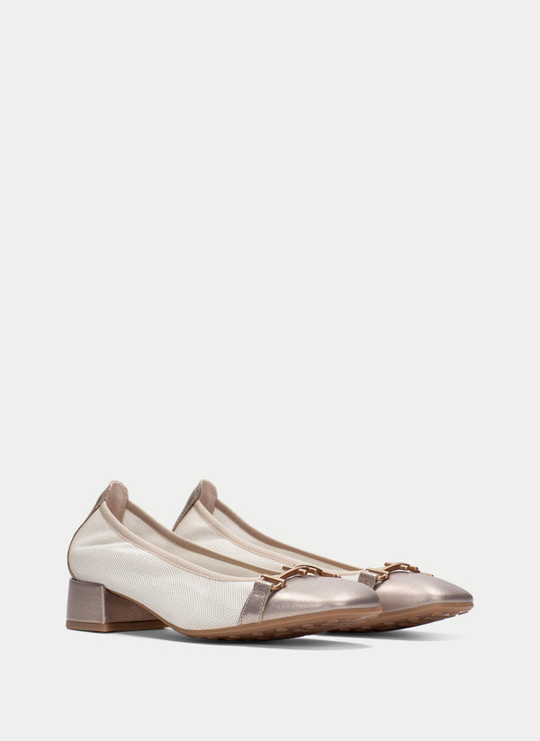 Ballerina oporto white-champagne