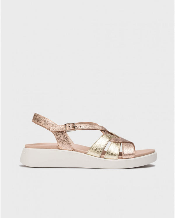 Bicolor PATERNA Sandals RAME/PLATINO/RAME