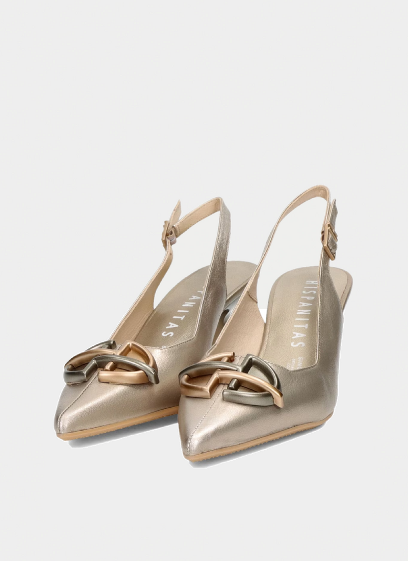 Slingback nova champagne