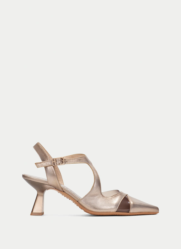 Slingback nova champagne