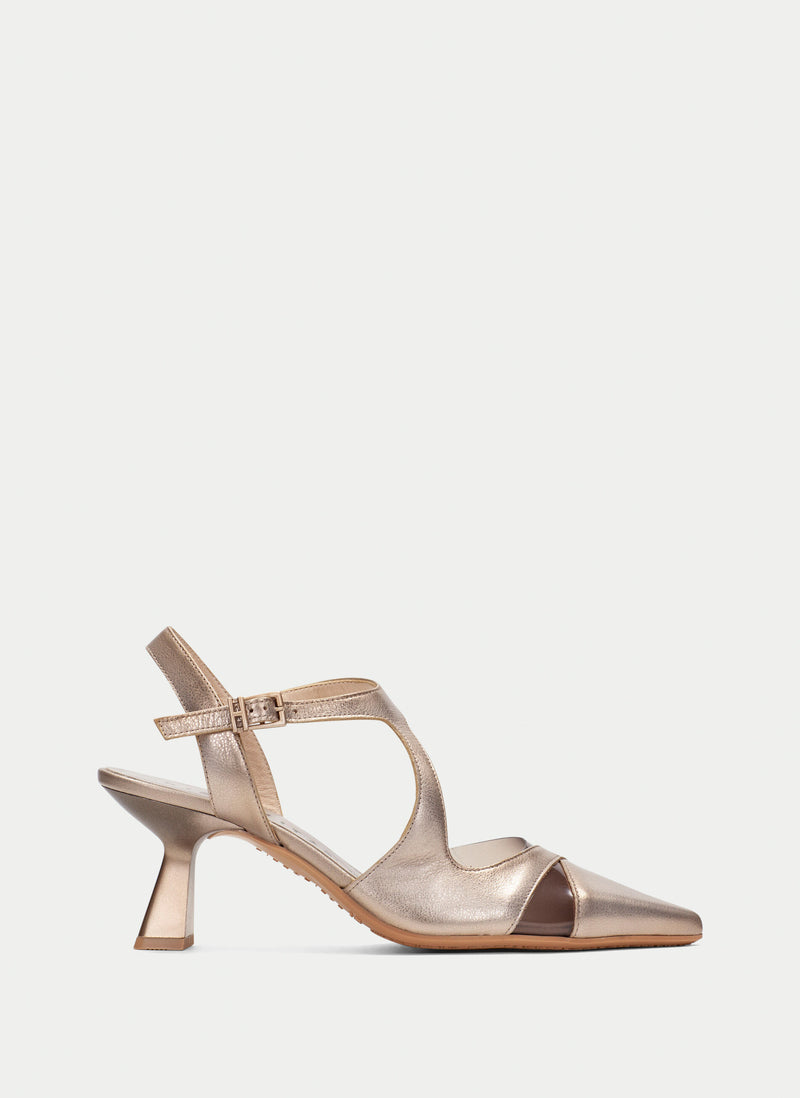 Slingback nova champagne