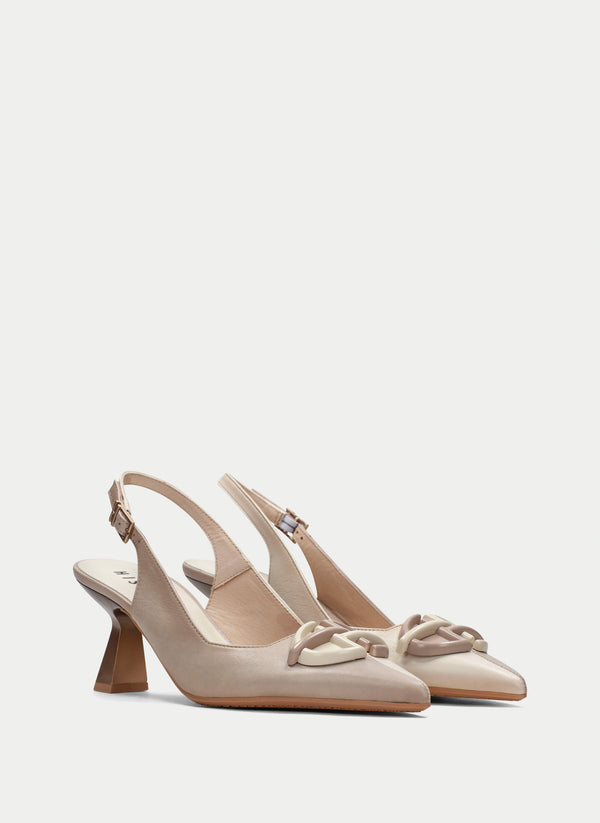Slingback nova taupe-latte