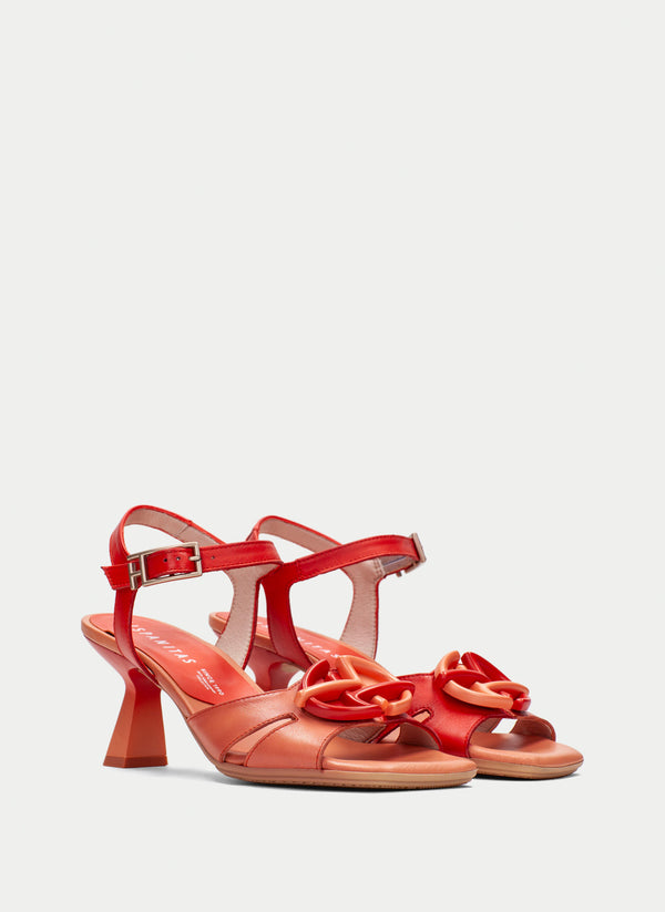 Heeled Sandal danielle coral-scarlet