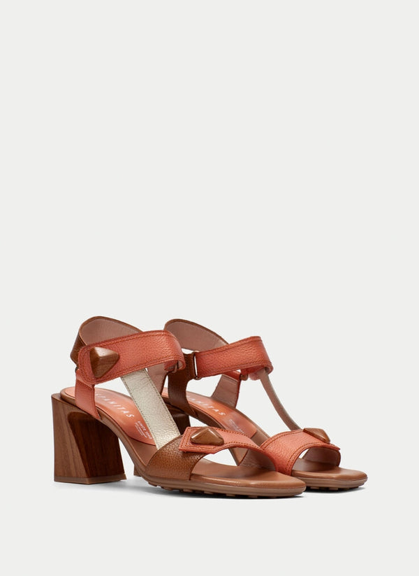 Heeled Sandal miami tan-coral