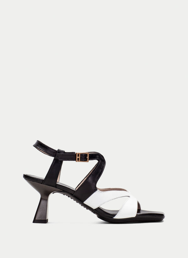 Heeled Sandal danielle black-white