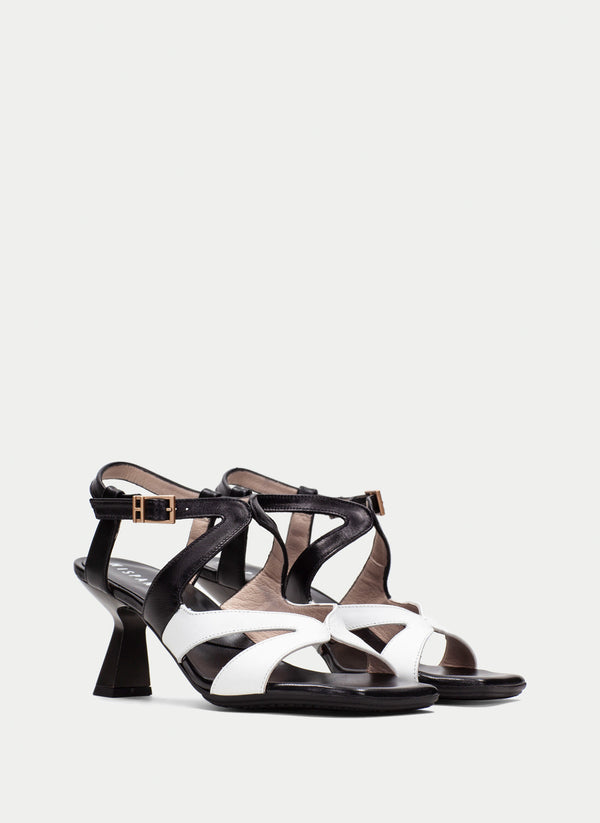 Heeled Sandal danielle black-white